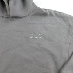 GLO Hoodie Mens M Black Pullover Hooded Pockets Oversized Graphic Redeemed NWT