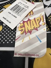 Drill Clothing Oh SNAP! Unisex Hoodie X-Large Yellow Black Comic Skater POP