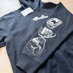 NEW Jordan Mens Six Rings MVP Hoodie Black Nike Air Sweatshirt Size M