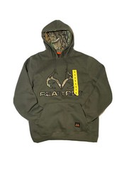 Realtree Men’s Hooded Hoodie Sweatshirt Forest Camo Army Green Size S/Small