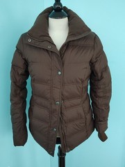 $5 SALE Lands’ End Women’s Brown Puffer Zip Up Jacket Winter Size: Small (6-8)
