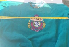 Vintage 90s Chaps Ralph Lauren Embroidered Collegiate Green Crewneck M EUC CLEAN