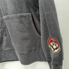 Mens Super Mario Small 34-36 Gray Hoodie Pullover Fall Winter Spring NWT