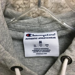 Champion Hoodie Medium Adult Gray Heather Pullover Sweatshirt Athletic Mens M