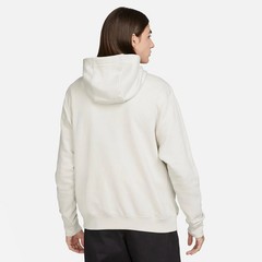 Nike Sportswear Club Fleece Size M Light Bone Graphic Pullover Hoodie BV2973-073