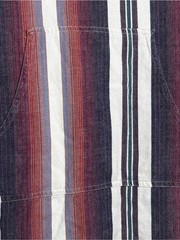 Source Unknown Striped Hooded Pullover – Navy, Maroon & White