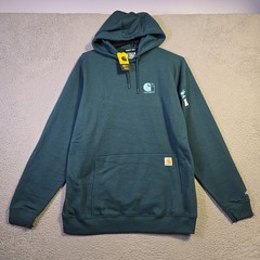Carhartt Fast Dry Hoodie Large tall Mens Blue Lightweight Sweatshirt Relaxed NWT