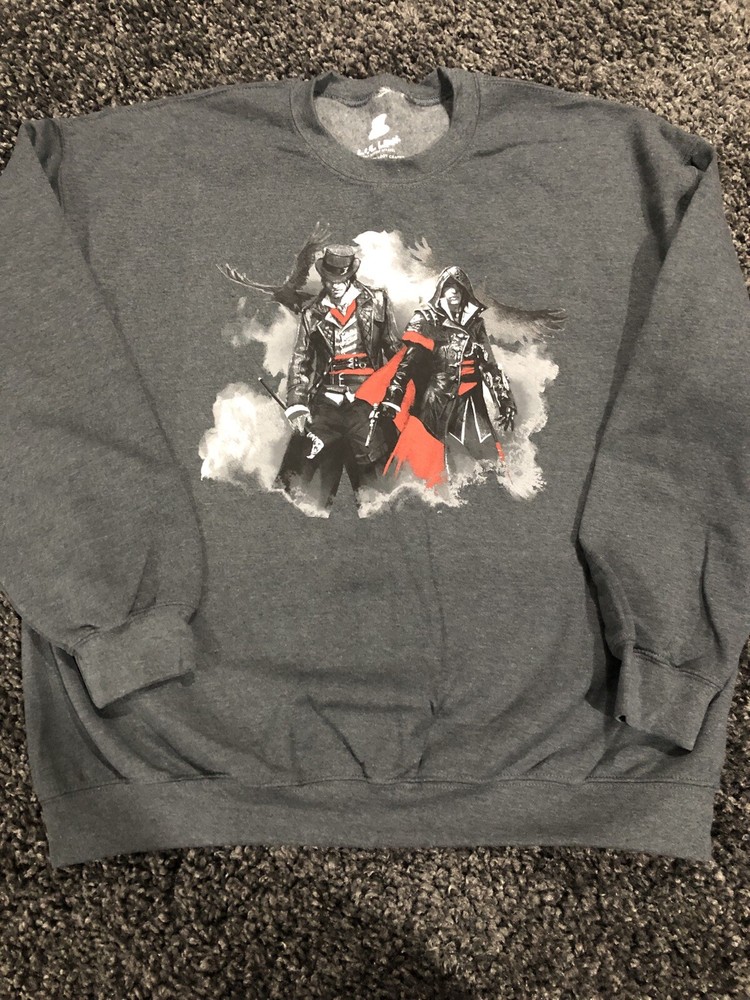 NEW LOOT CRATE ASSASSINS CREED MEN’S SIZE XL GRAY SWEATSHIRT
