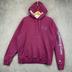 Champion Mens Maroon Graphic Sleeve Logo Hoodie Sweatshirt Large AW965E