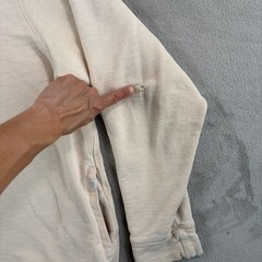 Outerknown Sur Snap Hoodie Mens XL Beige Washed Hemp Organic Cotton Pullover