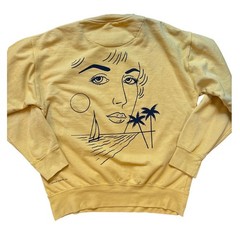 Duvin Design Co Sweatshirt Mens Yellow Excellent Another Day In Paradise SIZE L