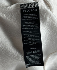 Peloton Sweatshirt Mens Extra Large White Pullover Crewneck Cycling Gym Logo XL