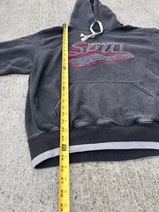 Vintage 00s Triple Five Soul 555 Hoodie Sweatshirt Faded Grey Red Y2K Size L