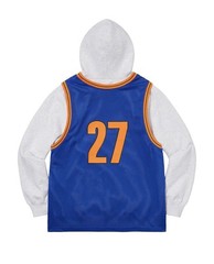 SUPREME New York Knicks Basketball Jersey / Hooded Sweatshirt Combo in Size M