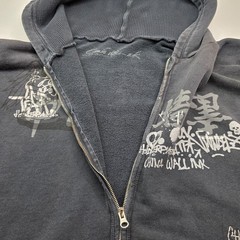 VTG The Great China Wall Hoodie Full Zip Men XXL Art Designer Los Angeles