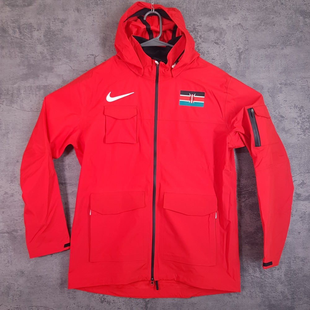 NIKE Pro Elite Kenya Team Issued Storm-Fit ADV Jacket Mens SMALL Red CI8885-602