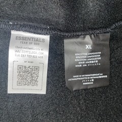 Fear of God Essentials Classic Full Zip-Up Hoodie Jet Black Size XL