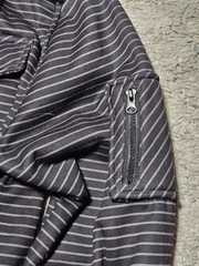 Vintage Y2K Sapphire Lounge Grunge Skater Black Striped Hoodie Size Medium