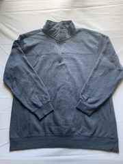 Mountainaire Mens Blue 1/4 zip long sleeve Fleace Pullover Size 2XL