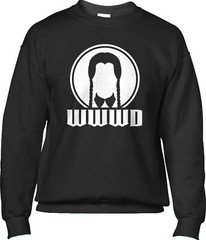 WWWD Halloween Goth Funny Horror Supernatural Comedy Horror Fan Mens Sweatshirt