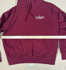 Twilight Concert Graphic Print Pullover Fleece Hoodie, Burgundy Unisex L