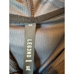Legend Outdoor Mens Charcoal Gray Waffle Texture Hooded Pullover Shirt