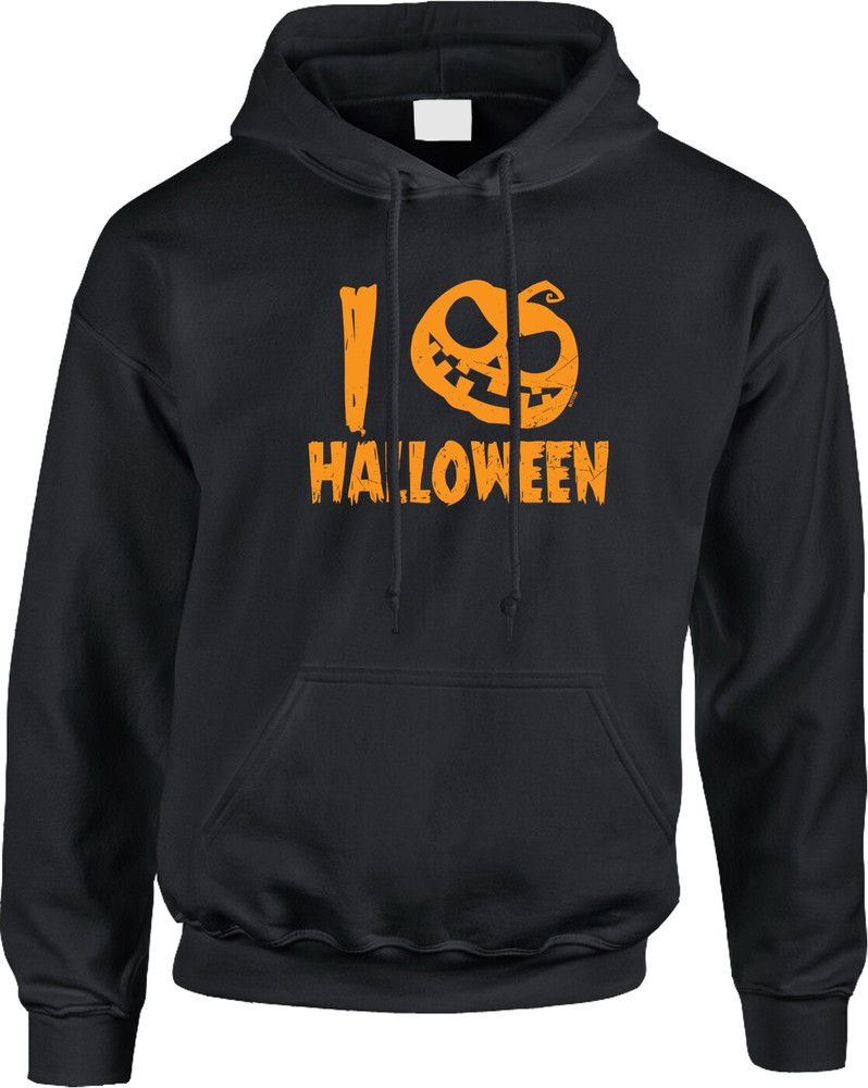I Pumpkin Halloween Costume Party Love Heart Candy Trick or Treating Mens Hoodie