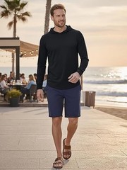 5 Pack Men’S Lightweight Pullover Hooded Tees – Long Sleeve Sweatshirts for Gym,