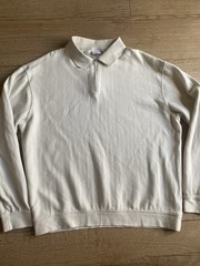 Zara Men’s 1/4 Zip Beige Jumper Sweatshirt Size Medium Chest 44″