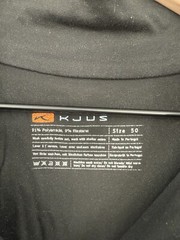 KJUS Sweater Men’s Medium Black 1/4 Zip Lightweight Performance Pullover Size 50
