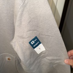 Men’s Carhartt Force Hoodie Large Gray Relaxed Fit Graphic Logo Lightweight