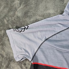 Novus Custom Performance Short Sleeve Zip Hoodie S Gray Red Salute Jersey 15