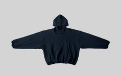 IDLT Basics Loose Perfect Hood iBlack Oversized Unisex Large Double Layer Pocket