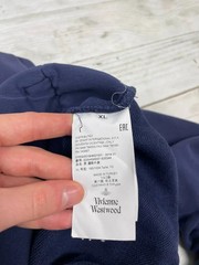 Vivienne Westwood Hoodie Logo Orb Zip Up Y2K Men SZ XL Blue