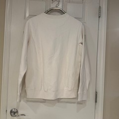 Original Favorites Organic Cotton Sweatshirt Cream Broken Heart Crewneck NEW