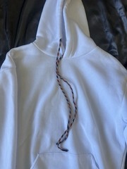 White Adults Pullover Hoodie Sweatshirt Red White and Blue Crystal Drawstring