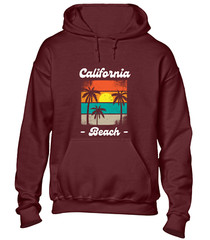 CALIFORNIA BEACH SUNSET HOODY HOODIE SUMMER HOLIDAY CLOTHING CASUAL NICE TOP