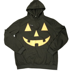 Coofandy Jack O’Lantern Grinning Halloween Hooded Sweatshirt Black Orange M