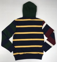 Polo Ralph Lauren VTG Gold Cookie Crest Colorblock Full Zip Fleece Hoodie Jacket