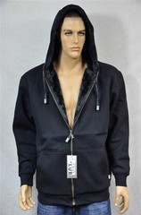 1 PROCLUB PILE FULL ZIP HOODED JACKET BLACK/BLACK PRO CLUB S-5XL 1PC
