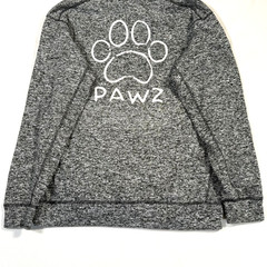 Pawz Unisex Black, White Blended Hoodie Large J. America Fabric Dog Lovers