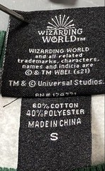 Wizarding World Harry Potter Slytherin Sweatshirt Green Gray Raglan NWT Sz S