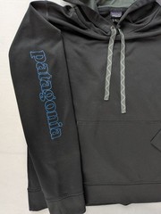 Patagonia Black Pullover Hoodie 100% Polyester Gorpcore Outdoor Size Medium Mens
