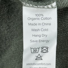 Yes Theory Seek Discomfort Pull Over Olive Green Mens Size Small Crew neck