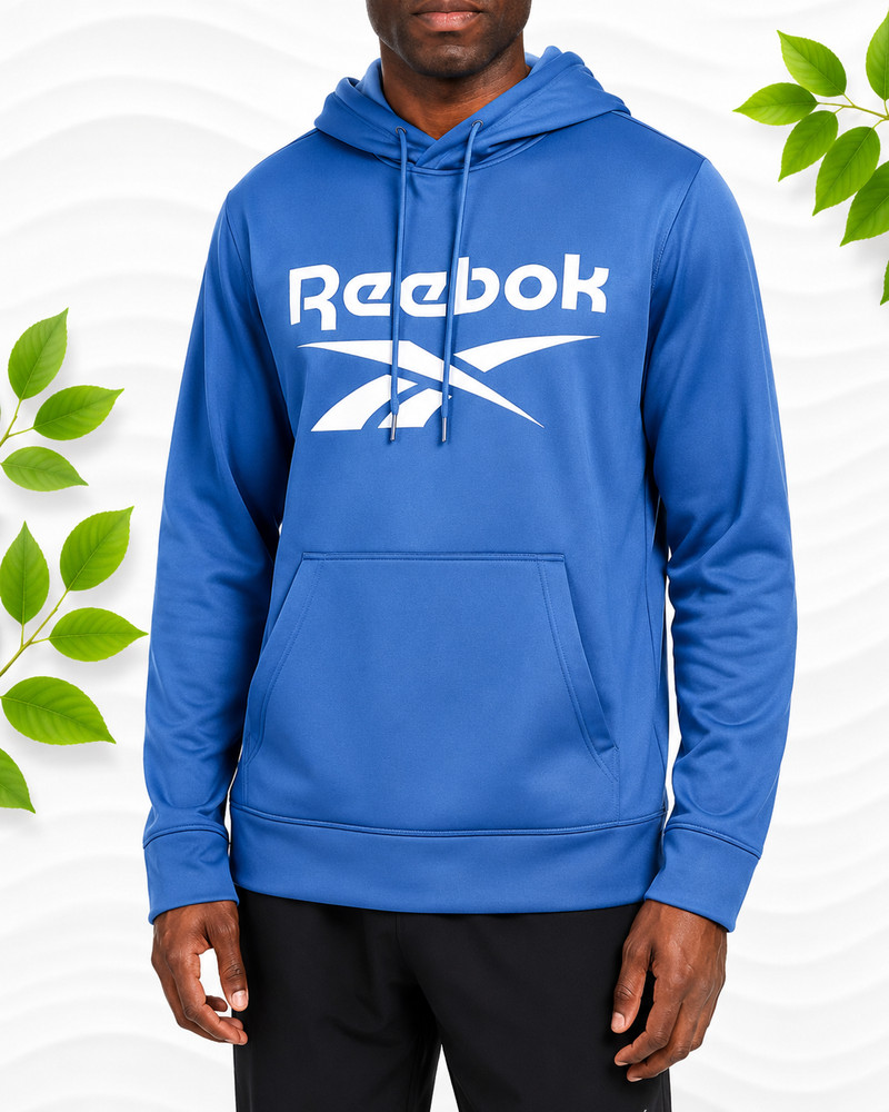 Reebok Men’s Performance Pullover Hoodie -Mediterranian Blue-XLarge-US SELLER