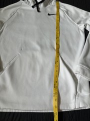 Nike Sweatshirt Mens Small White Dri FIT Pullover Hoodie Swoosh Logo Workout