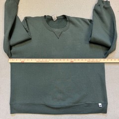 Vtg Russell Athletic Dri Power Sweatshirt XL Green Heavyweight Blank Boxy Fade