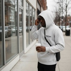 NEW Fear of God Essentials Light Oatmeal White Hoodie Size Medium Authentic✅