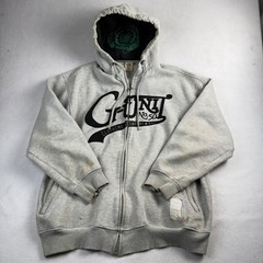 G-Unit Heavy Weight Full Zip Hoodie Mens 2XL Gray Y2K Hip Hop 50 Cent Vintage