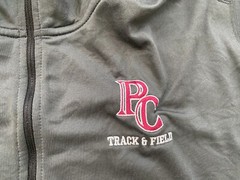 Nike Jacket Mens Extra Large Dri-Fit 1/4 Zip PC Track & Field Logo Gray
